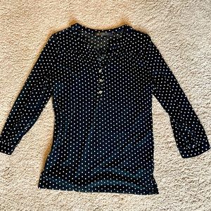 The Limited Sheer Polka Dot Blouse